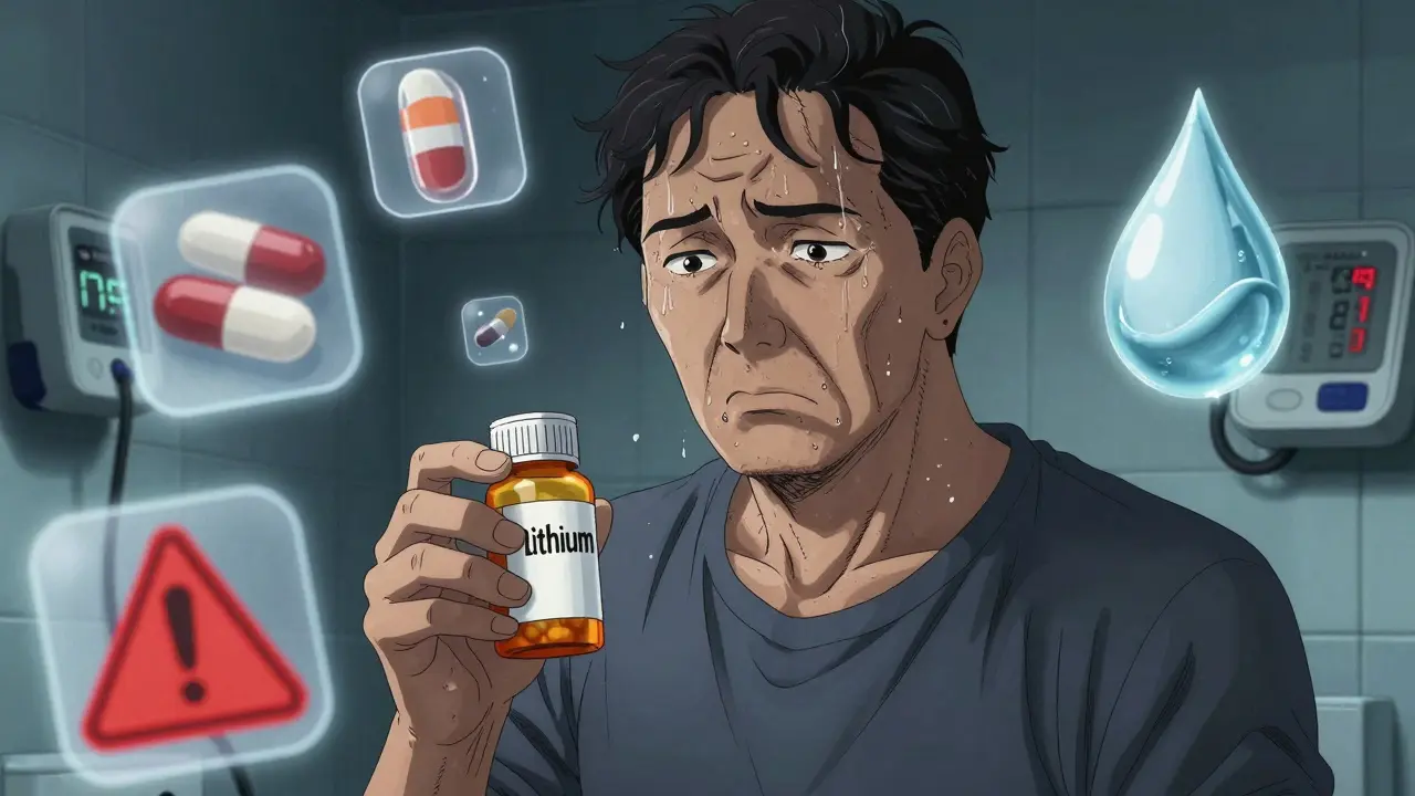 Lithium Interactions: How NSAIDs, Diuretics, and Dehydration Raise Toxicity Risk