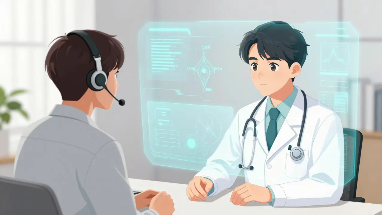 Telehealth video consultation between patient and doctor