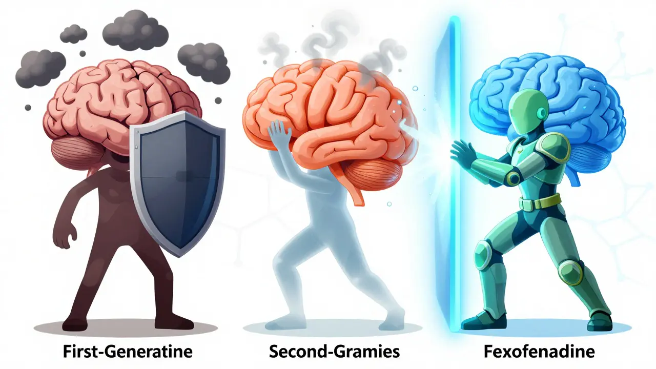 Comparison of how antihistamine generations affect the brain