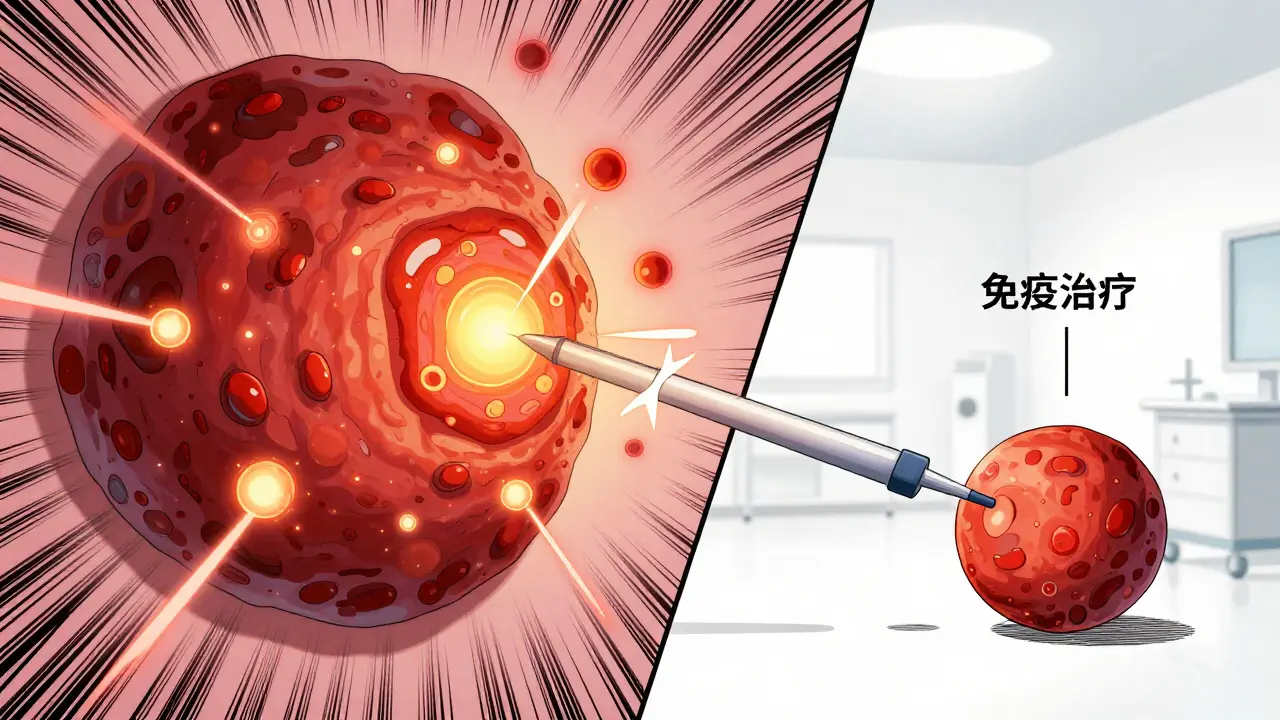 Tumor shrinking under drug treatment before surgery