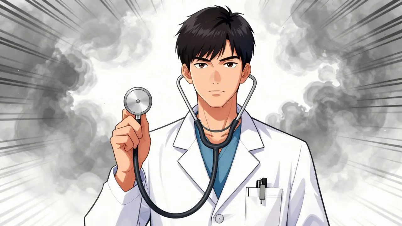Doctor symbolizing health recovery and quitting vaping