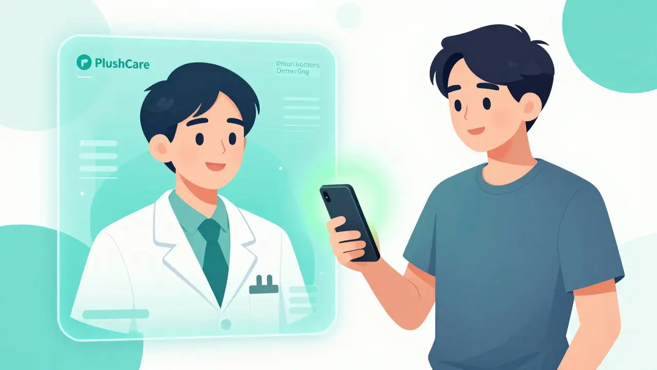 Manhua illustration of safe telehealth video consultation scene