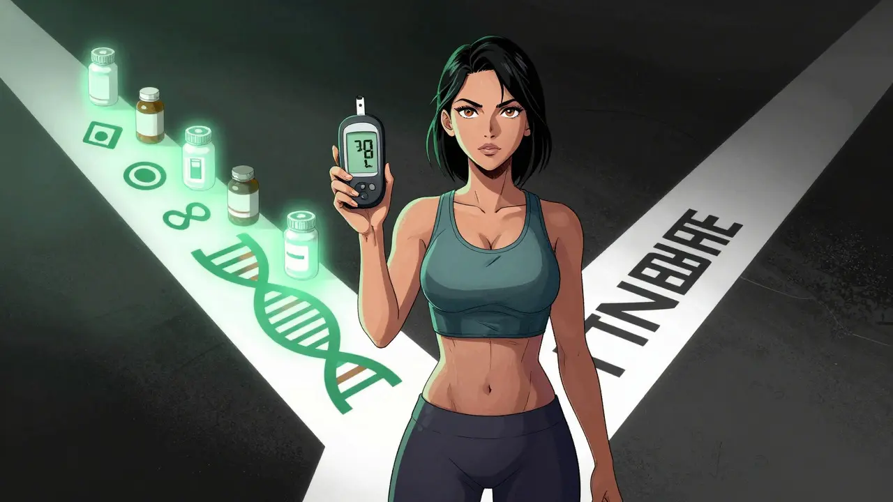 Woman empowered by genetic testing and alternative health choices
